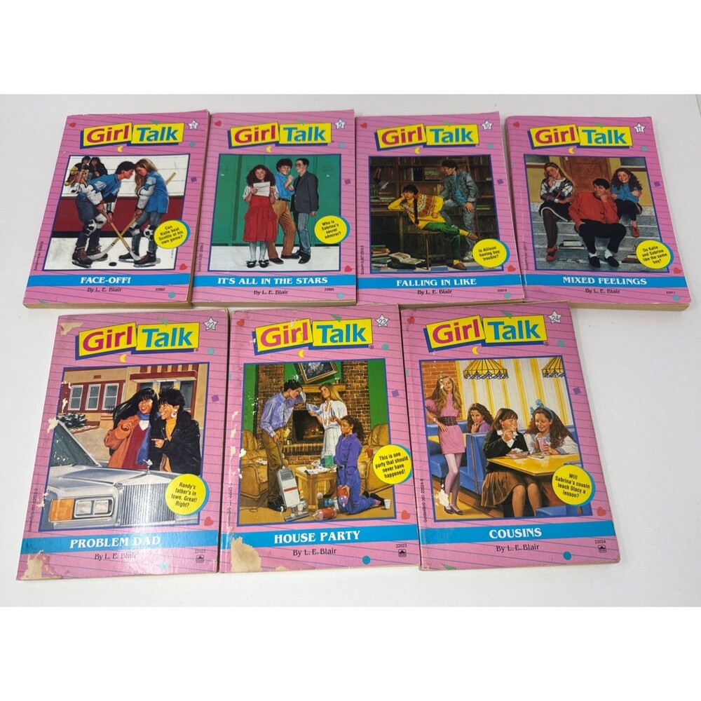 Girl Talk Book Lot L.E. Blair 1990s Vintage Teen 7 Books YA Paperback Novels